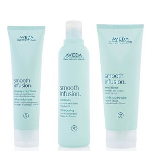 El Trío Aveda Smooth Infusion - Champú, Acondicionador Y El Sérum Alisante Aveda Smooth Infusion™ Naturally Straight